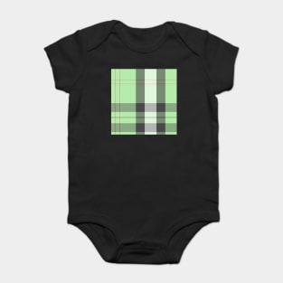green pastel plaid Baby Bodysuit